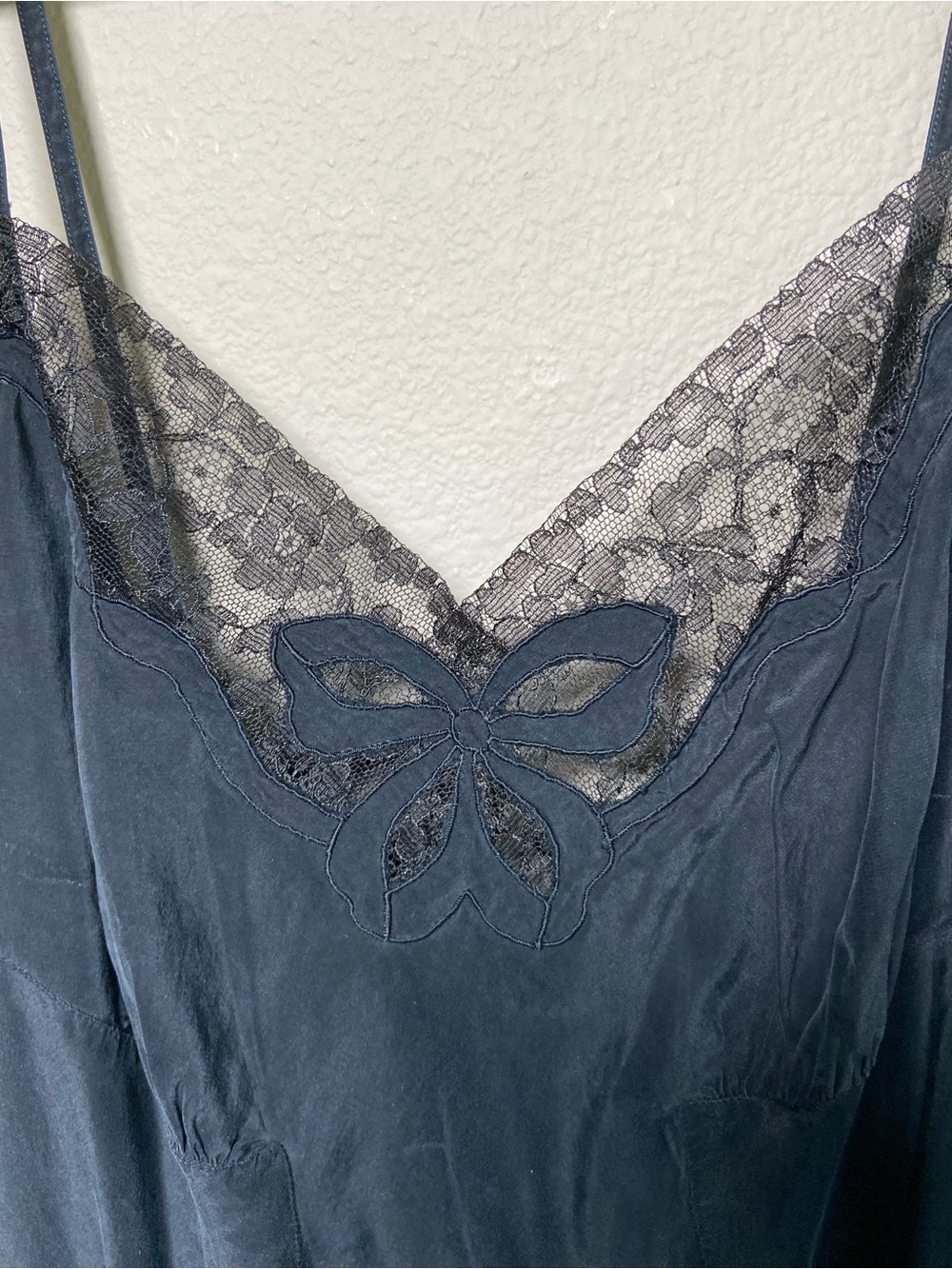 Vintage Barbizon Silk Slip Dress Small Lace Trim - Picture 4 of 8